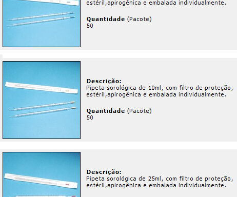 Pipetas Pasteur e Sorológicas