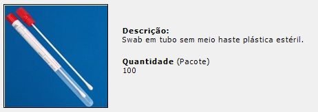 Swabs em tubo sem meio